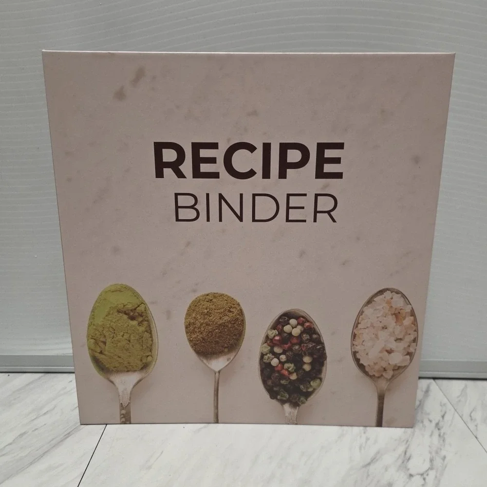 11x11.5 In Recipe Ring Binder For DIY Cookbooks